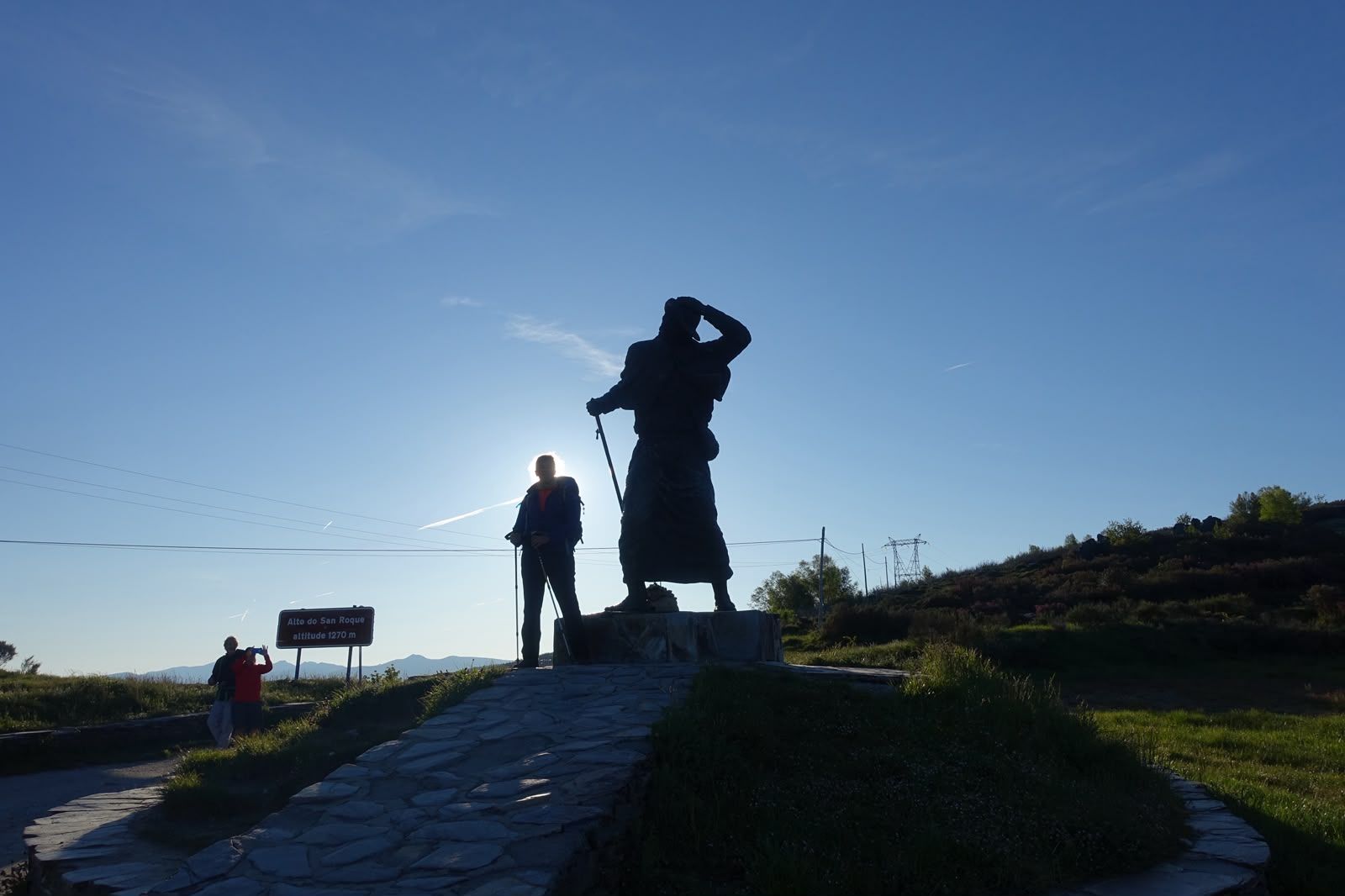Pelgrimsbeeld op Alto do San Roque